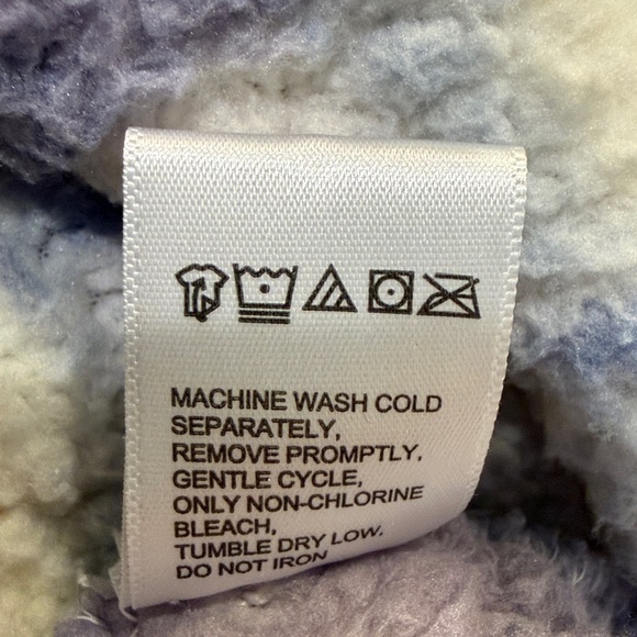 K Jordan Plaid Fleece Hoodie - Cream and Purple - Picture 9 of 9